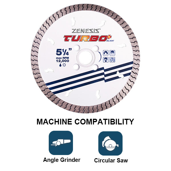 ZENESIS™ Turbo Plus Diamond Blade Machine Compatibility